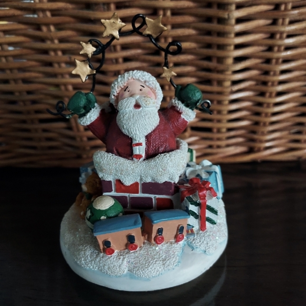 Candle Jar Shade Topper Christmas Santa NWOT